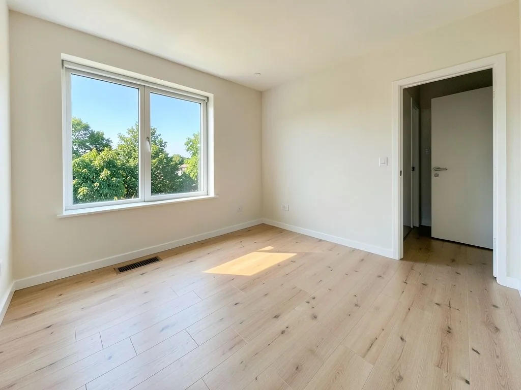 An empty room as photographed